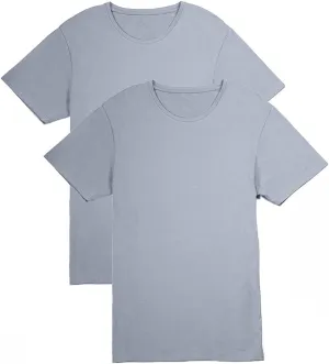 Fishers Finery Men's Classic Crew Neck Comfort Soft Keep Tucked Undershirt - Breathable Cotton Modal Blend T-Shirt