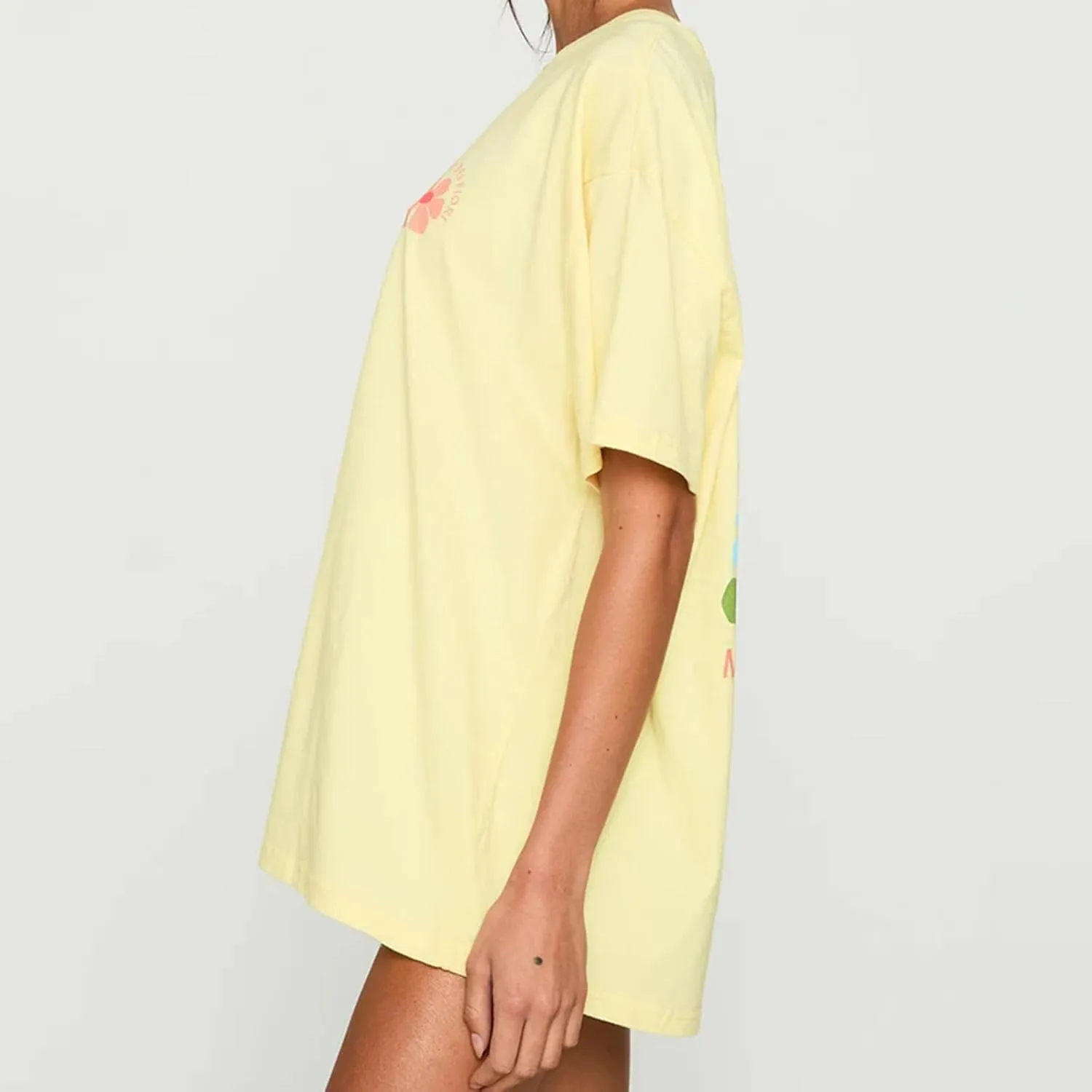 Graphic Oversized Shirt Teen Girl Women Y2k Cute Short Sleeve Floral Fruit Top Preppy Crewneck Baggy Tee Streetwear