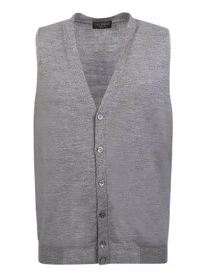 Grey m̩lange cashmere vest