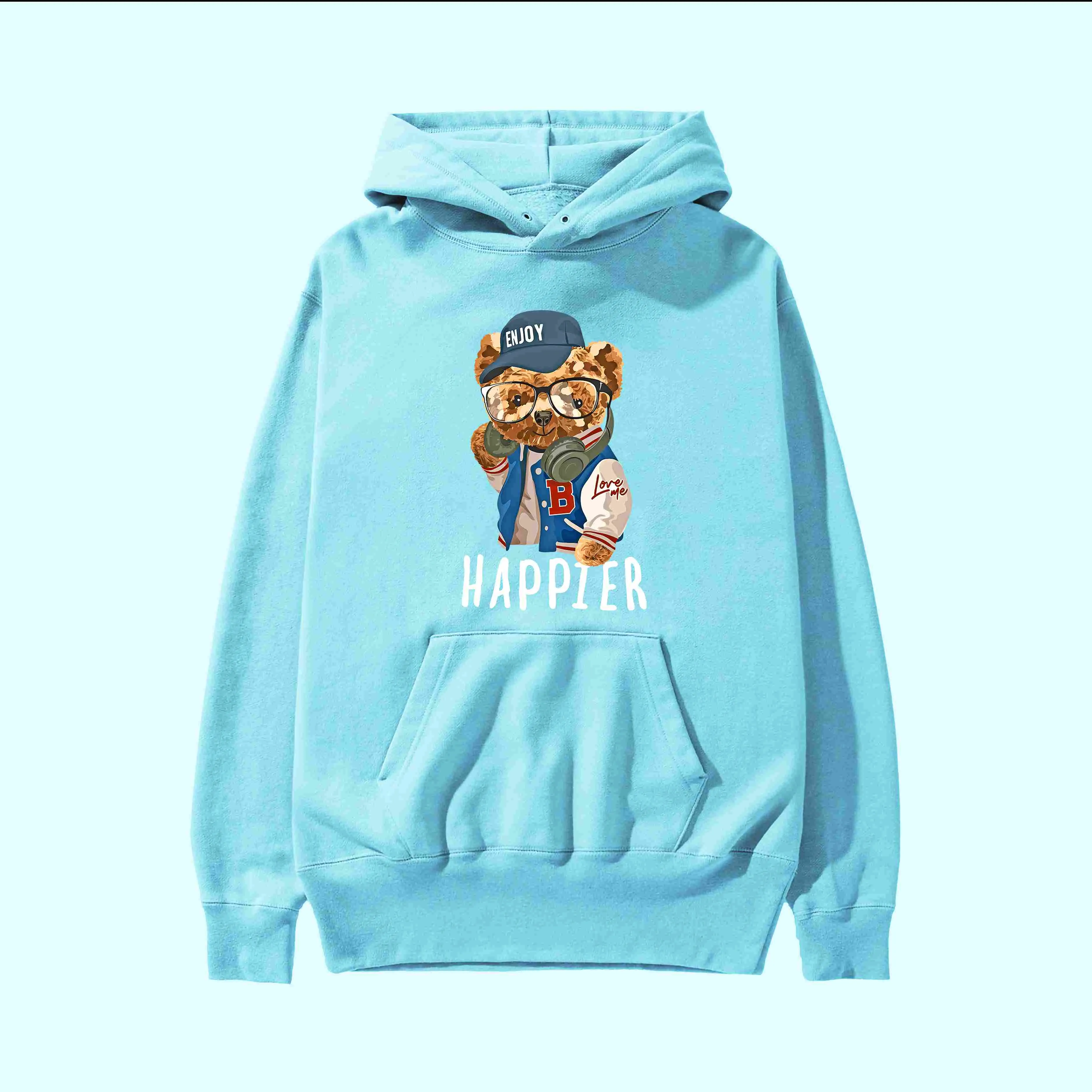 Happier Bear Plus Size Hoodie