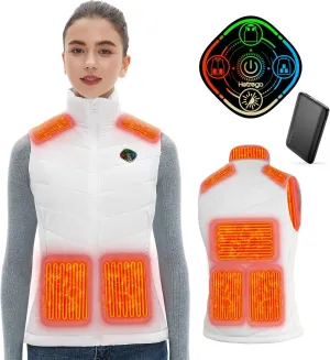 Heated Vest Women with Battery Pack Included, Smart Controller, Light Out Design, Lightweight Electric Heating Jacket
