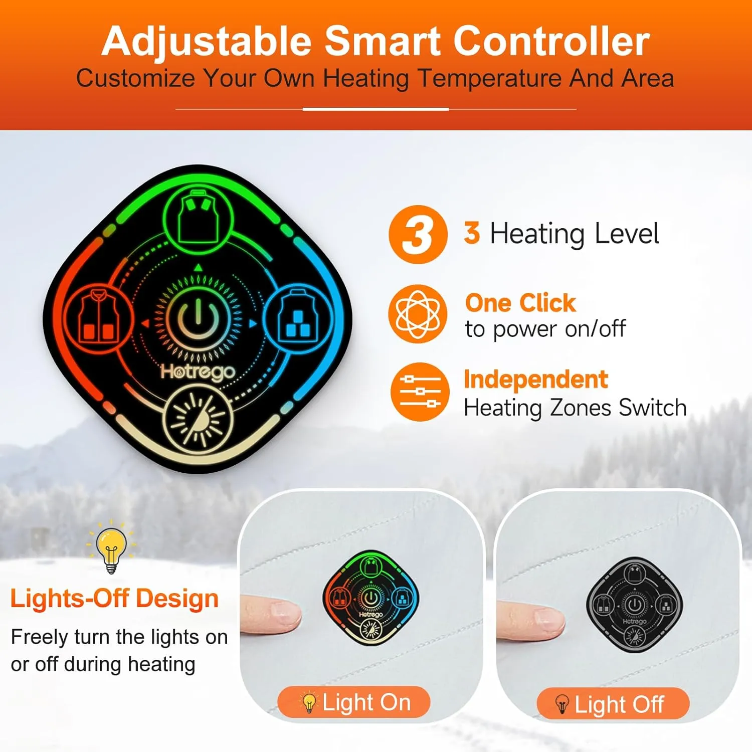 Heated Vest Women with Battery Pack Included, Smart Controller, Light Out Design, Lightweight Electric Heating Jacket