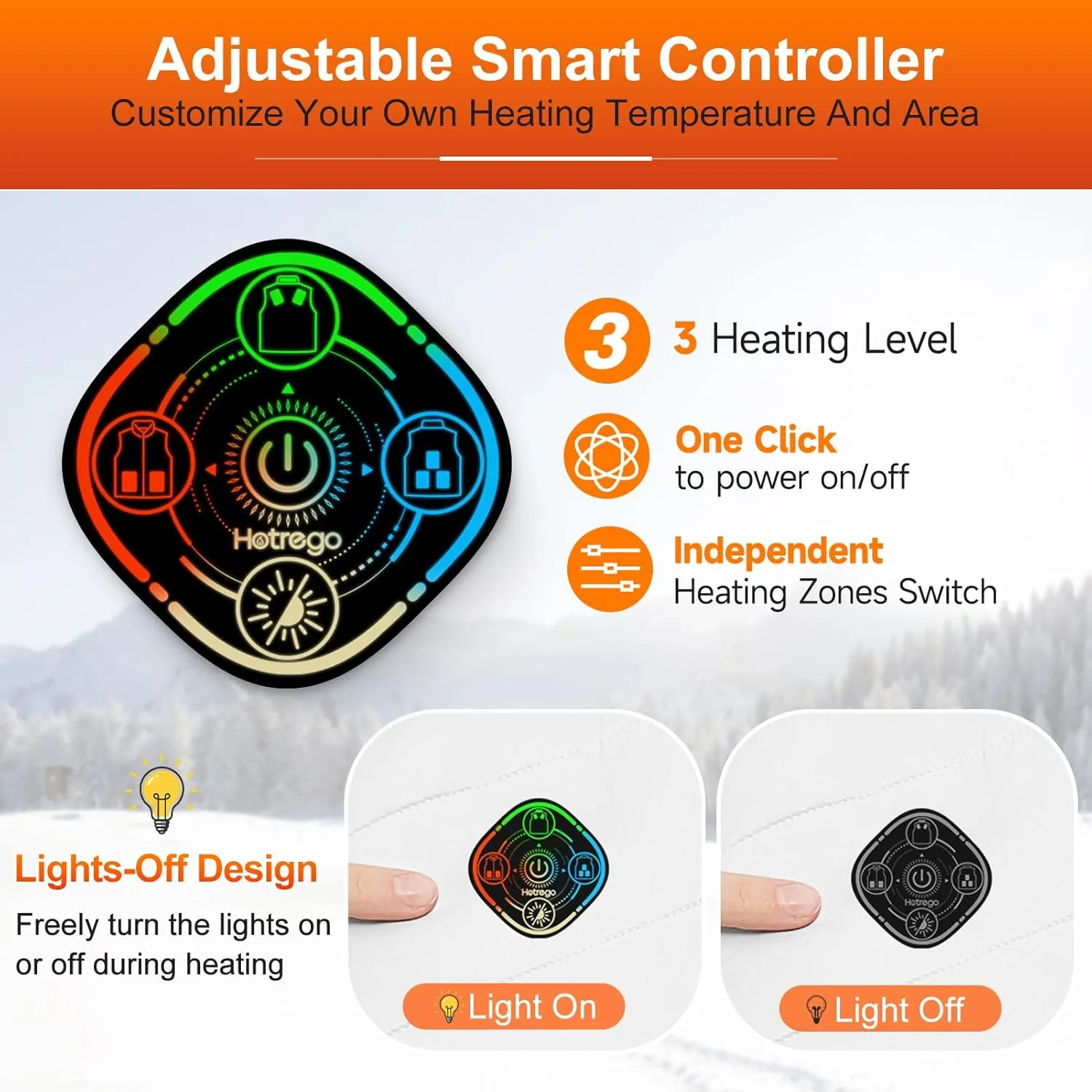 Heated Vest Women with Battery Pack Included, Smart Controller, Light Out Design, Lightweight Electric Heating Jacket