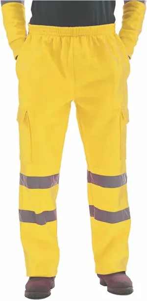 High Visibility Pants for Men Reflective Safety Sweatpants Slim Fit Workout Pants Water Resistant Windbreak Trousers
