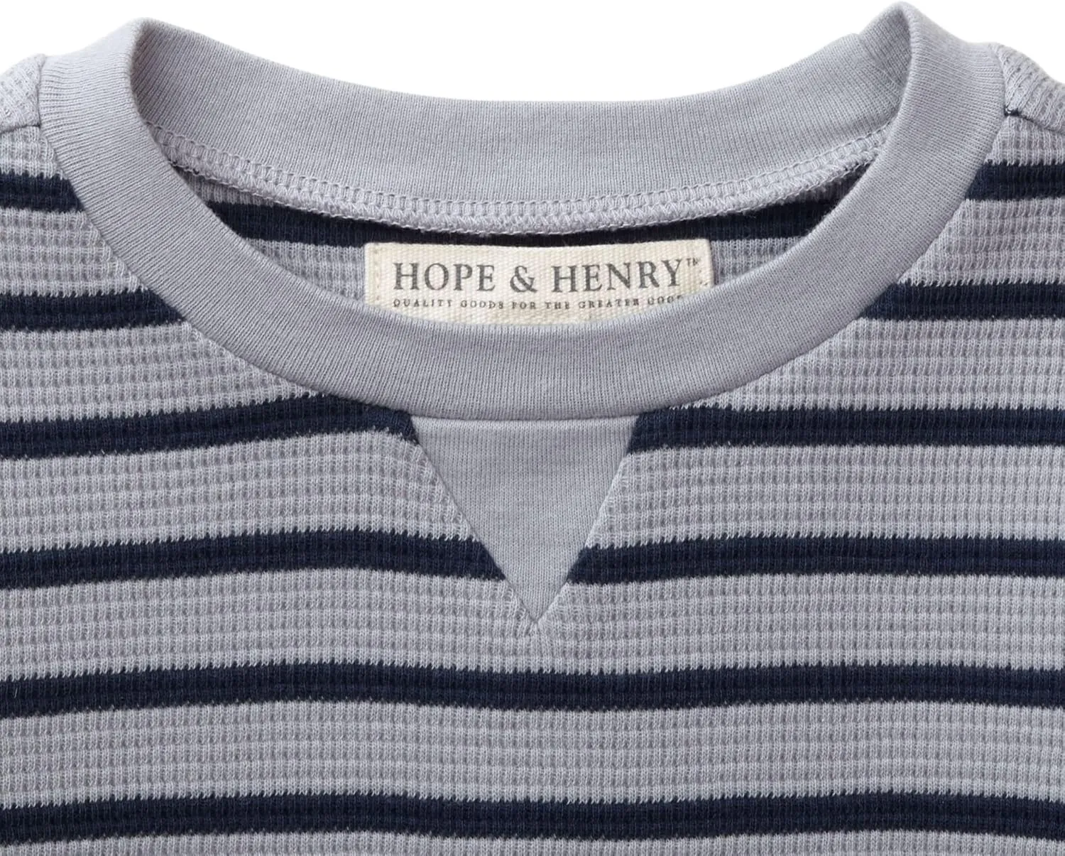 Hope & Henry Boys' Long Sleeve Henley Pullover Sweater
