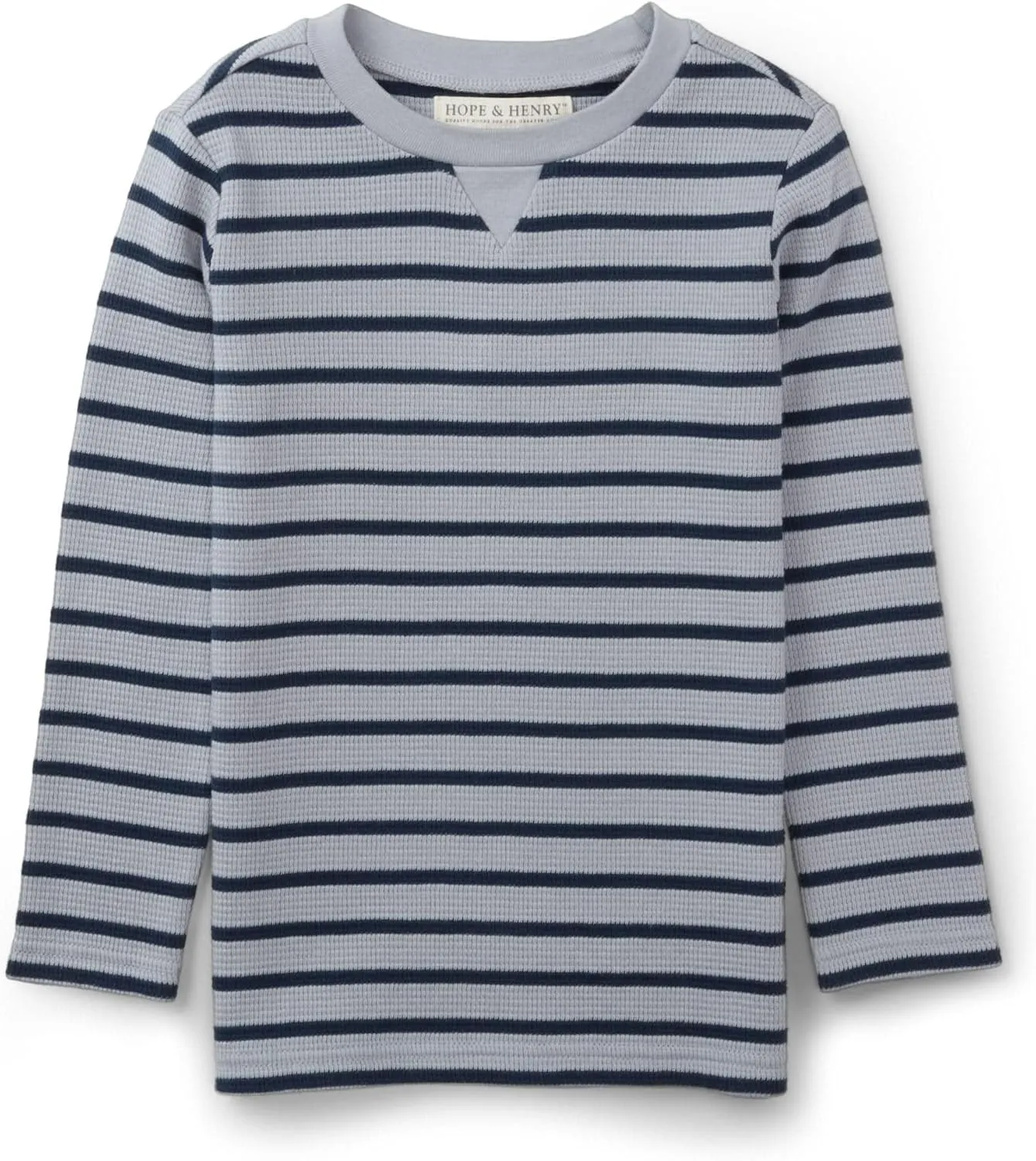 Hope & Henry Boys' Long Sleeve Henley Pullover Sweater
