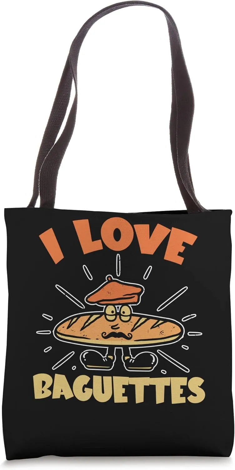 I Just Love Baguettes French Bread Baguette Tote Bag