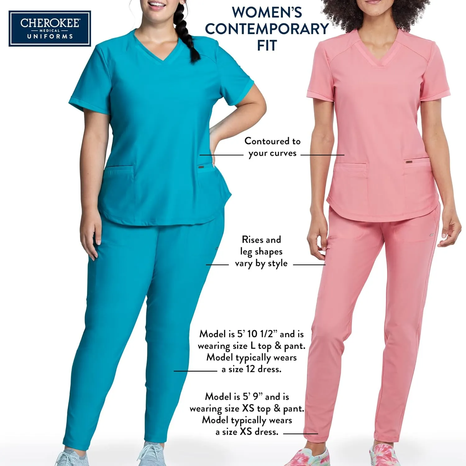 Iflex Jogger Scrubs for Women, Yoga-Inspired Knit Waistband Scrub Pants CK011