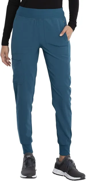 Iflex Jogger Scrubs for Women, Yoga-Inspired Knit Waistband Scrub Pants CK011