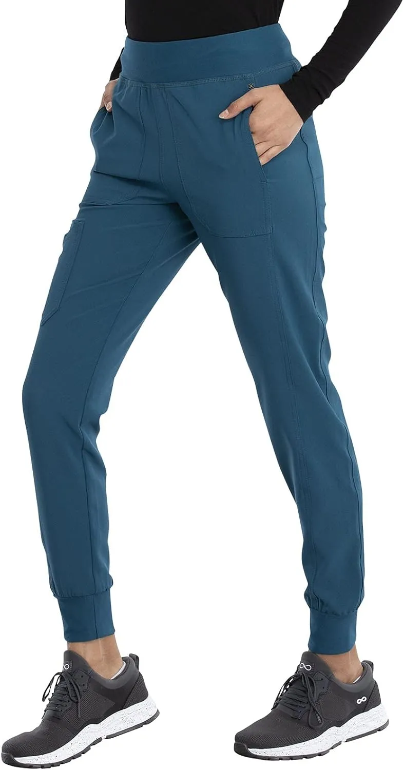 Iflex Jogger Scrubs for Women, Yoga-Inspired Knit Waistband Scrub Pants CK011