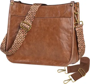 JAMfit Crossbody Bag for Women Vegan Leather Hobo Handbags Trendy Shoulder Purse Handbag With 2 Adjustable Strap