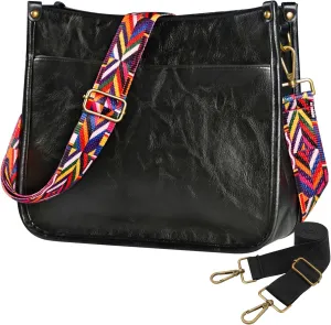 JAMfit Crossbody Bag for Women Vegan Leather Hobo Handbags Trendy Shoulder Purse Handbag With 2 Adjustable Strap
