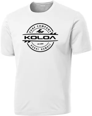 Joe's USA Koloa Surf Thruster Logo Moisture Wicking Athletic Shirts in Regular, Big & Tall