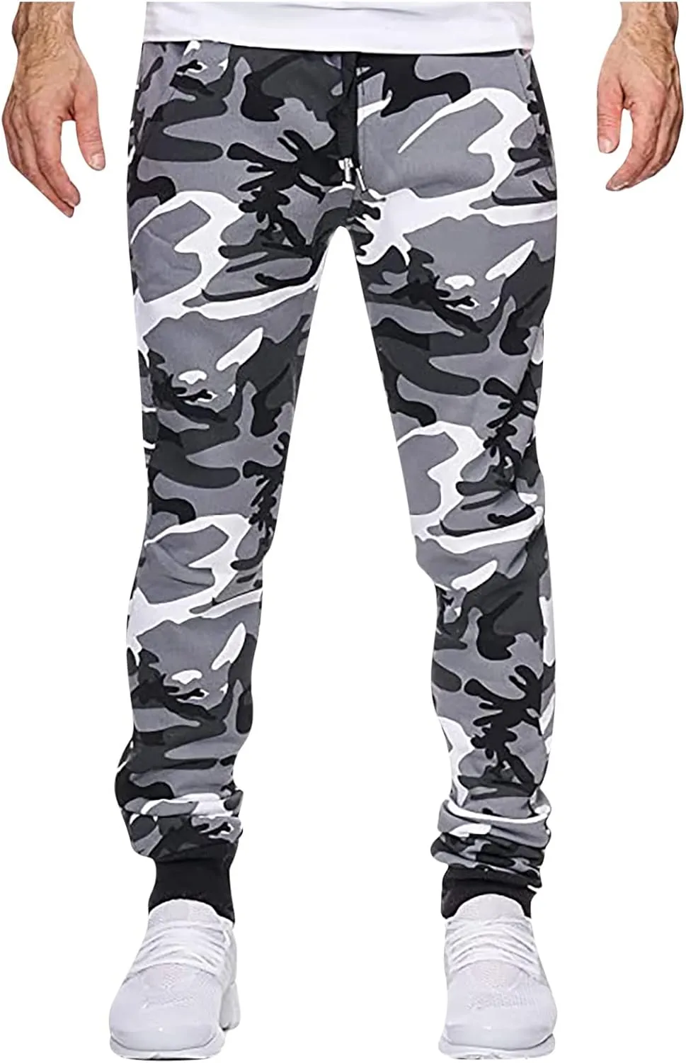 Jogger Sweatpants for Men Fashion Casual Camouflage Tracksuit Bottoms Sports Outdoor Leisure Trousers with Pockets