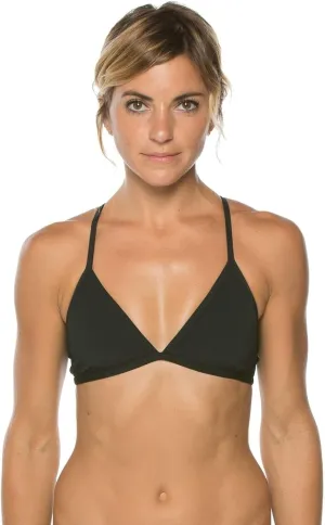 JOLYN Triangle Tie-Back Athletic Bikini Top for Competitive Swimming, Lifeguarding, Medium Coverage Women's Swimsuit Top