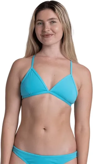 JOLYN Triangle Tie-Back Athletic Bikini Top for Competitive Swimming, Lifeguarding, Medium Coverage Women's Swimsuit Top