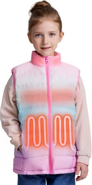 Kids Heated Vest with Battery Pack - 7.4V Rechargeable Lightweight Heated Vest, Boys Girls Electric Heated Coat