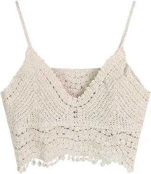 Knit Camisole Tank Top Spaghetti Strap Camisole V-Neck Sleeveless Top Summer Casual Undershirt for Women