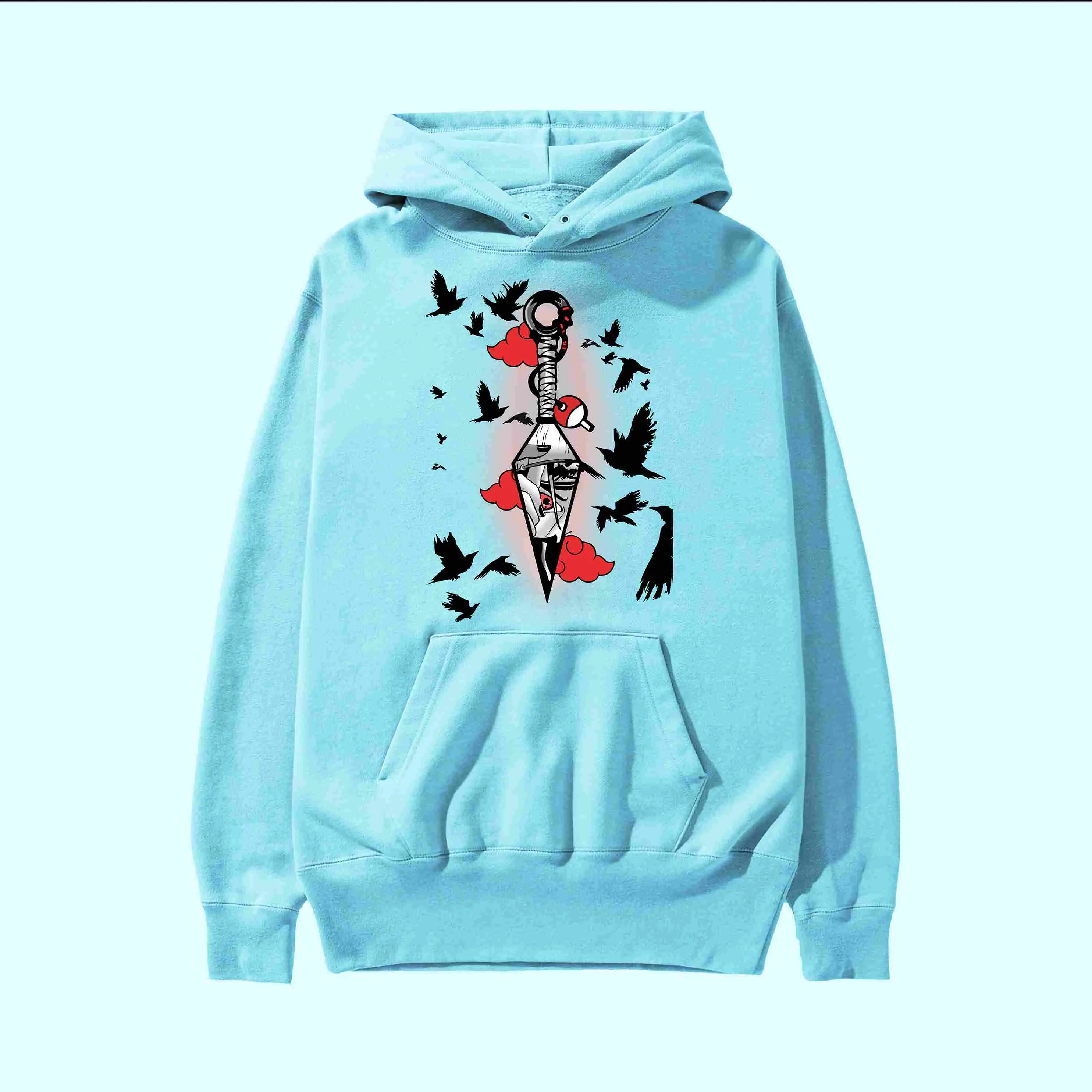 Kunia Knife Plus Size Hoodie IceBlue