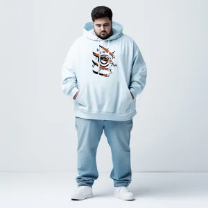 Kurama Plus Size Hoodie Ice Blue