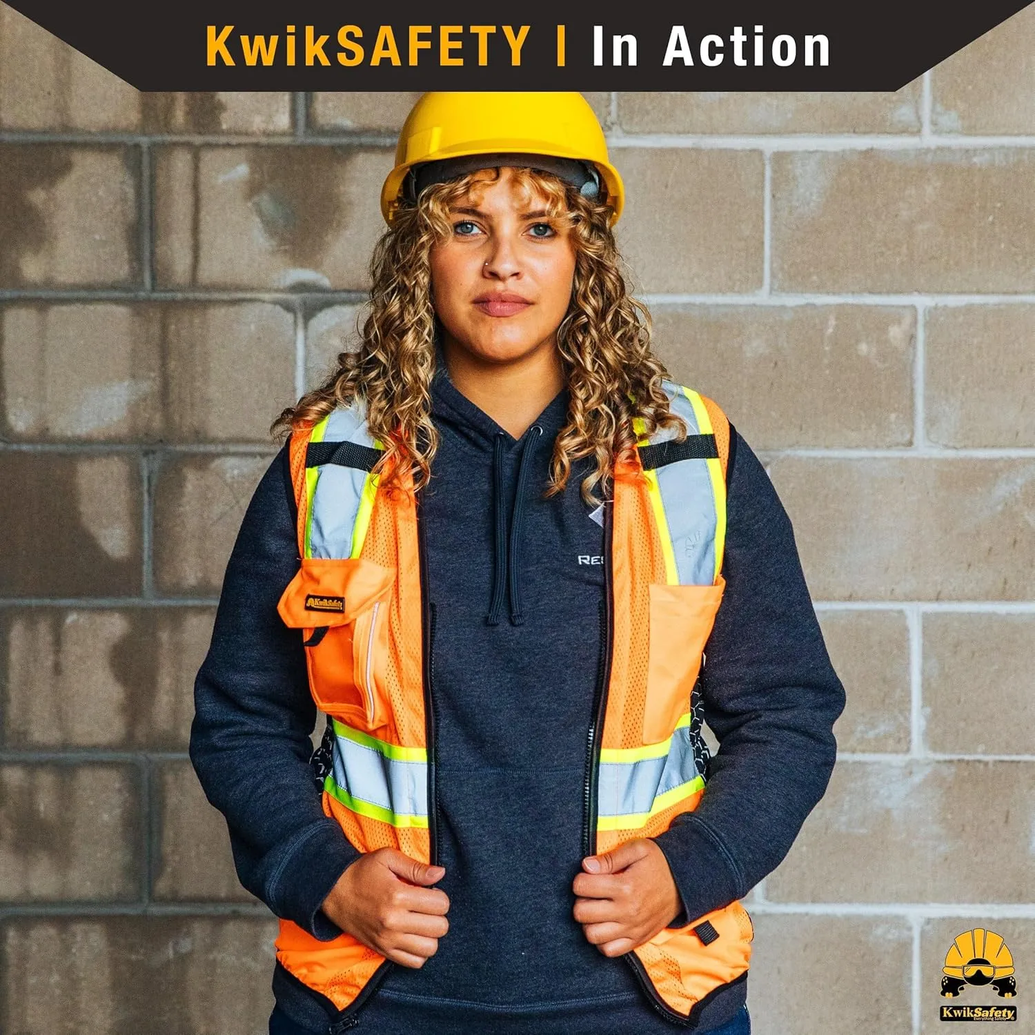KwikSafety - Charlotte, NC - FIRST LADY Safety Vest for Women, High Visibility Reflective Strips, Meets ANSI & OSHA
