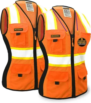 KwikSafety - Charlotte, NC - FIRST LADY Safety Vest for Women, High Visibility Reflective Strips, Meets ANSI & OSHA