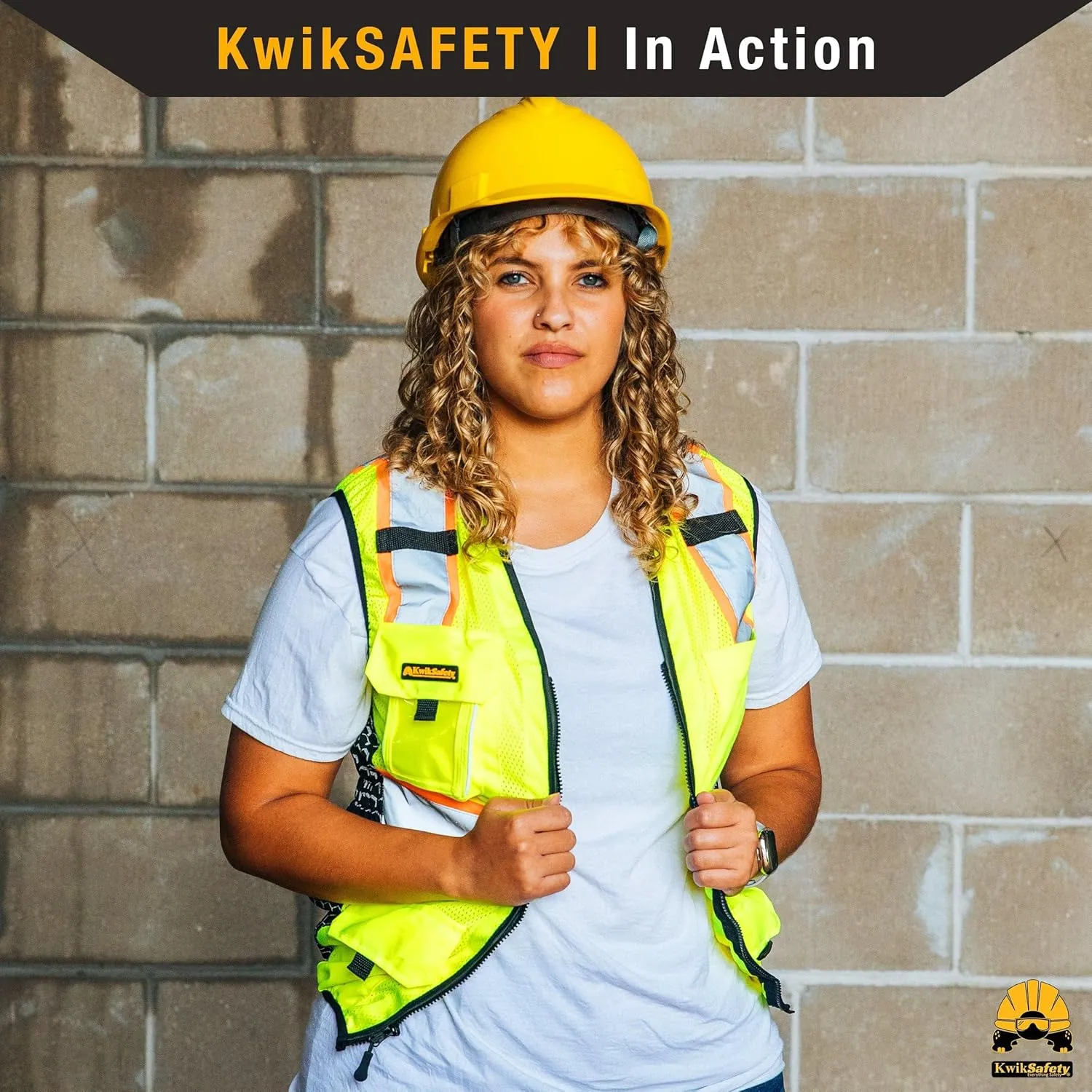 KwikSafety - Charlotte, NC - FIRST LADY Safety Vest for Women, High Visibility Reflective Strips, Meets ANSI & OSHA