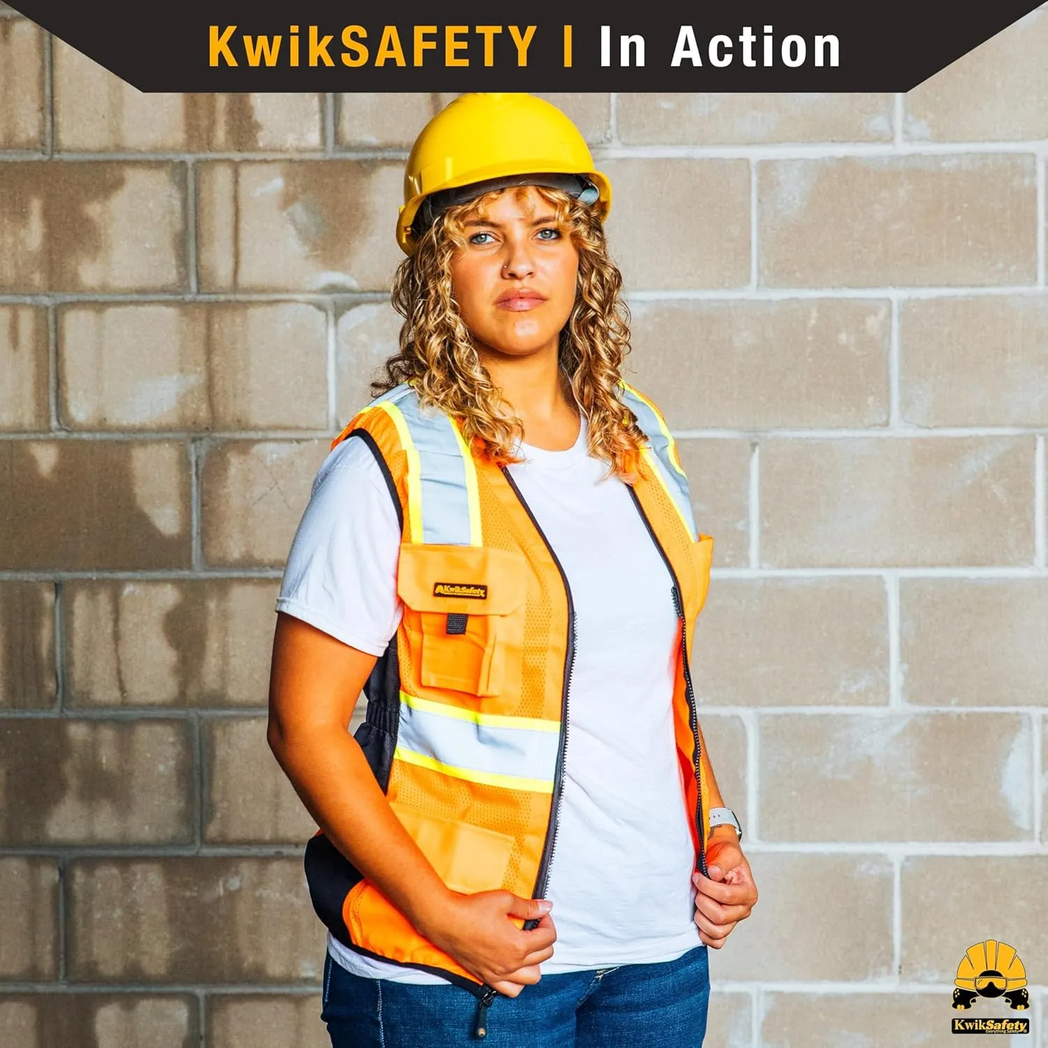 KwikSafety - Charlotte, NC - FIRST LADY Safety Vest for Women, High Visibility Reflective Strips, Meets ANSI & OSHA