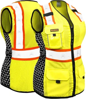 KwikSafety - Charlotte, NC - FIRST LADY Safety Vest for Women, High Visibility Reflective Strips, Meets ANSI & OSHA