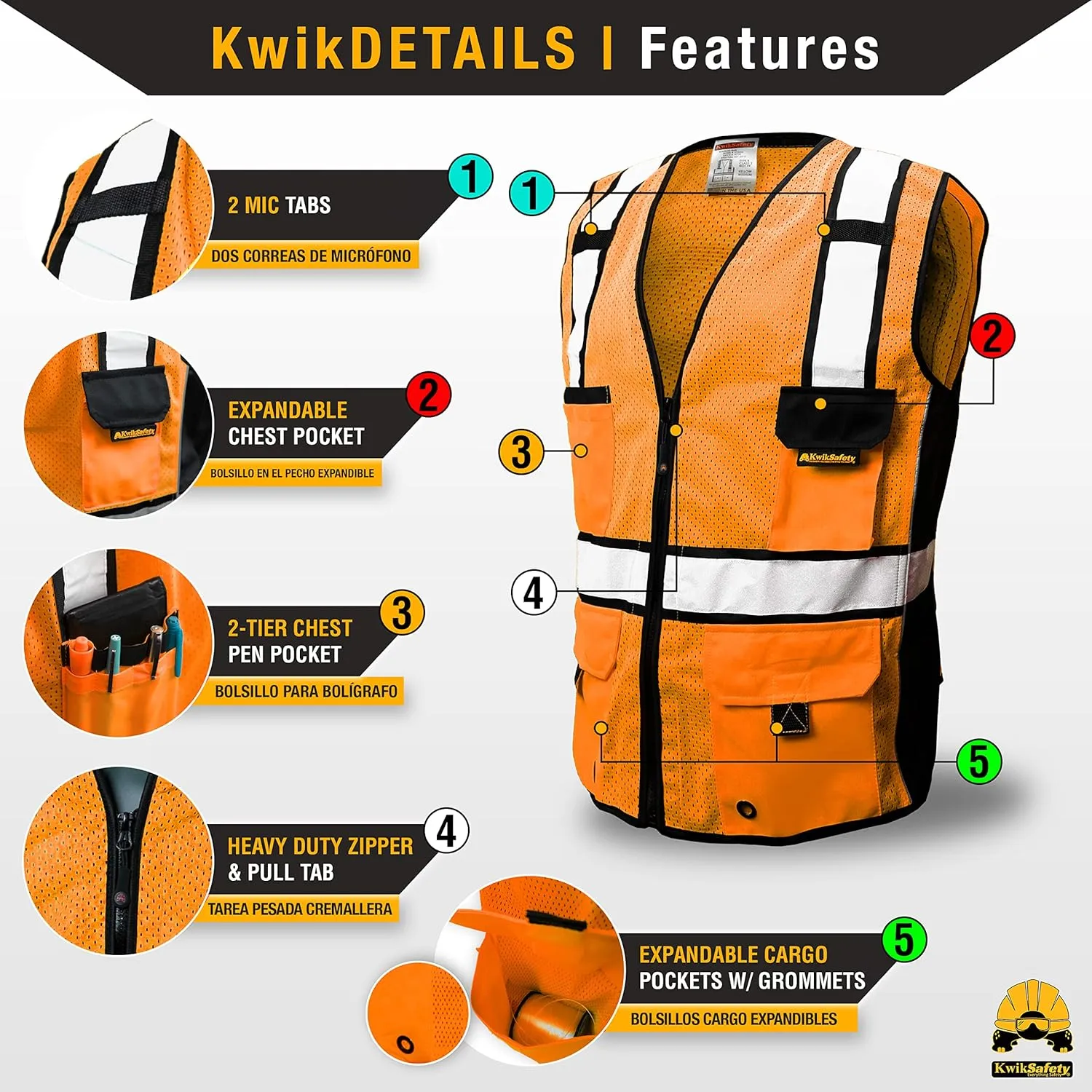 KwikSafety - Charlotte, NC - RoadBOSS Econ & Premium Safety Vest ANSI Tested OSHA
