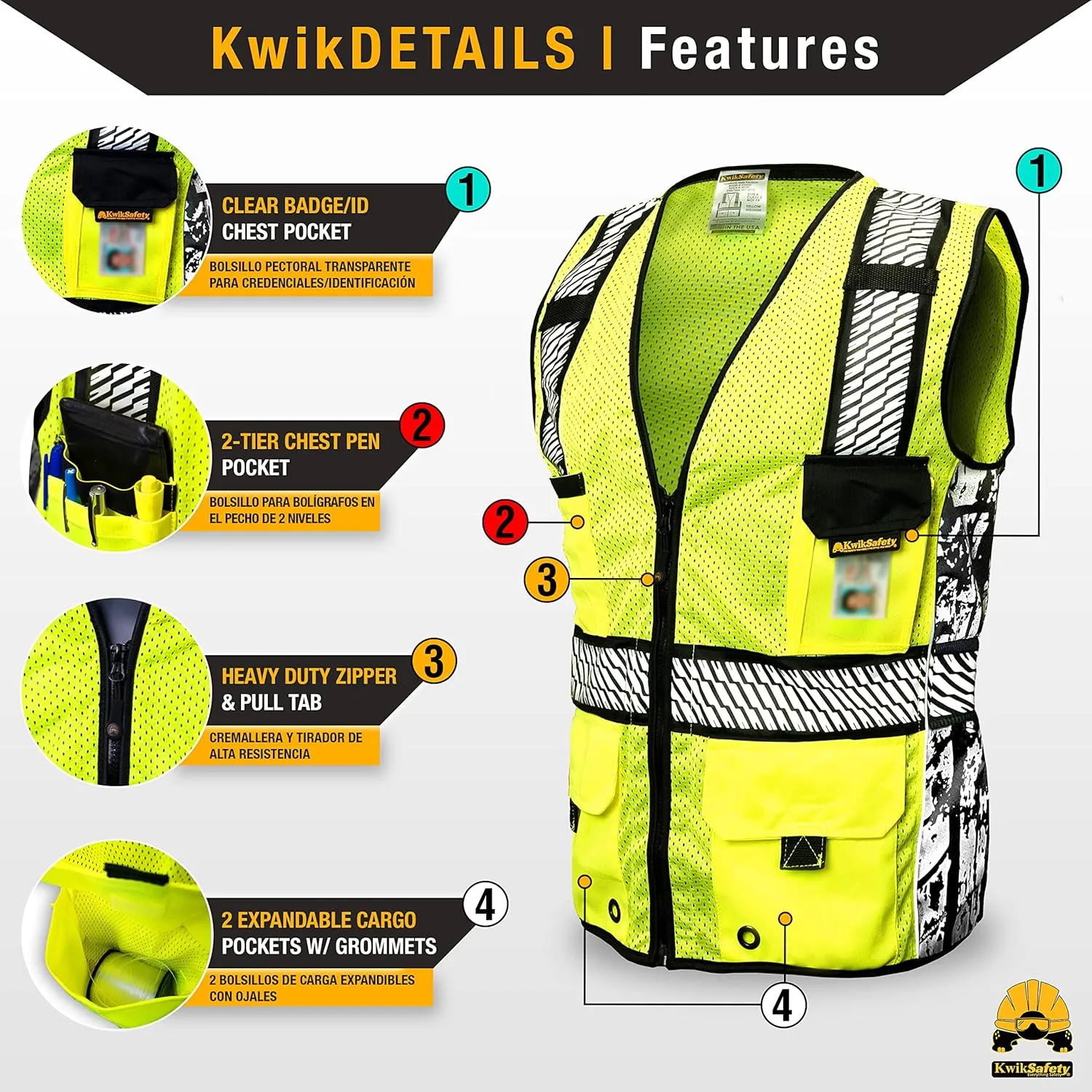 KwikSafety - Charlotte, NC - RoadBOSS Econ & Premium Safety Vest ANSI Tested OSHA