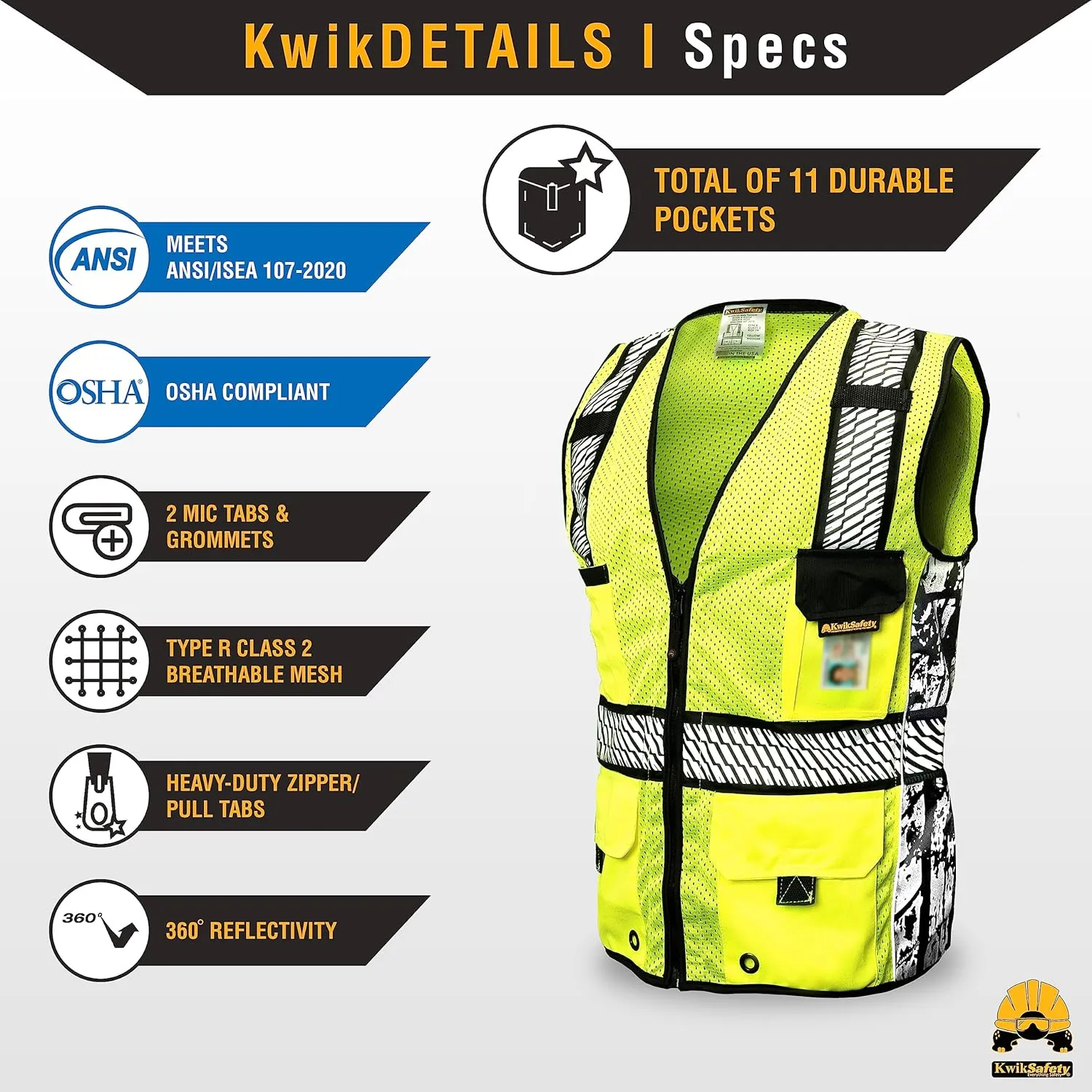 KwikSafety - Charlotte, NC - RoadBOSS Econ & Premium Safety Vest ANSI Tested OSHA