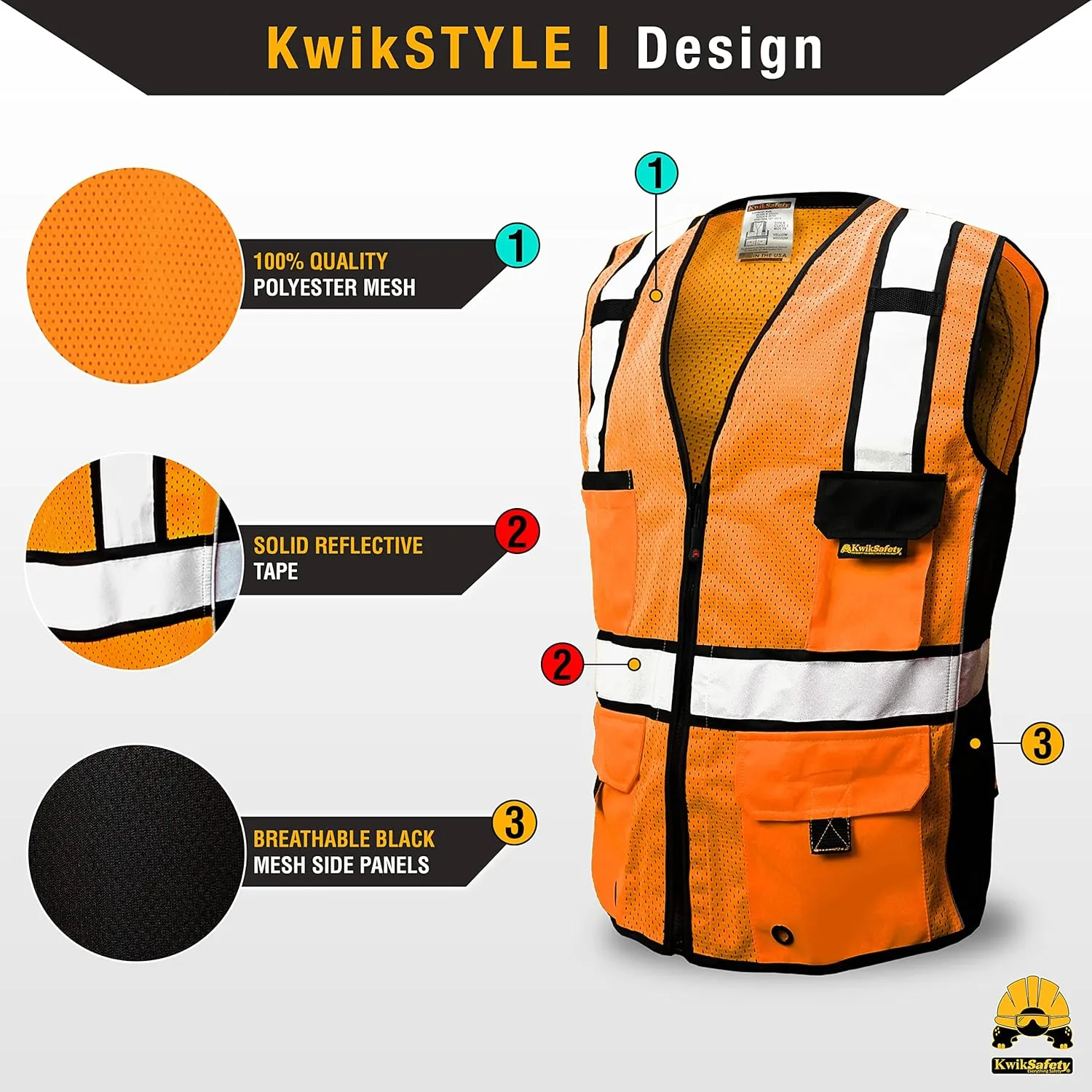 KwikSafety - Charlotte, NC - RoadBOSS Econ & Premium Safety Vest ANSI Tested OSHA