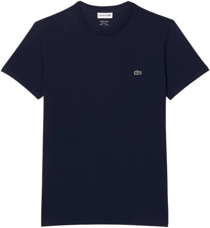 Lacoste Men's Short Sleeve Pima Jersey Crew Neck Tee