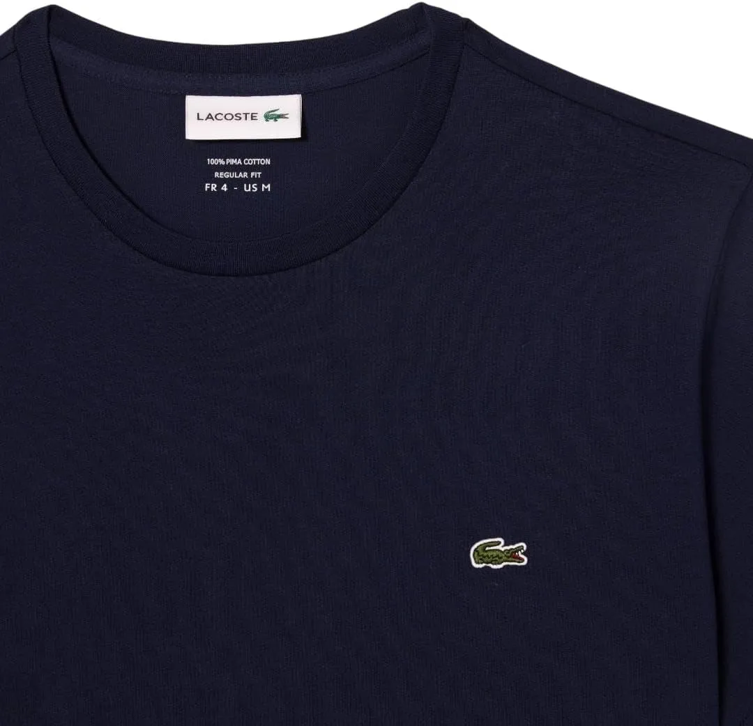Lacoste Men's Short Sleeve Pima Jersey Crew Neck Tee