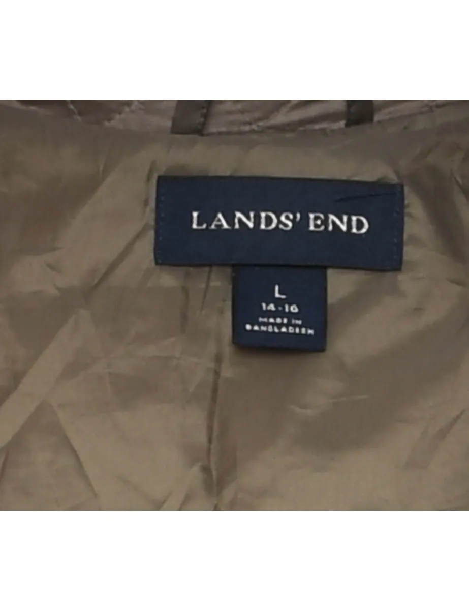 Land's End Light Brown Quilted Jacket  - L