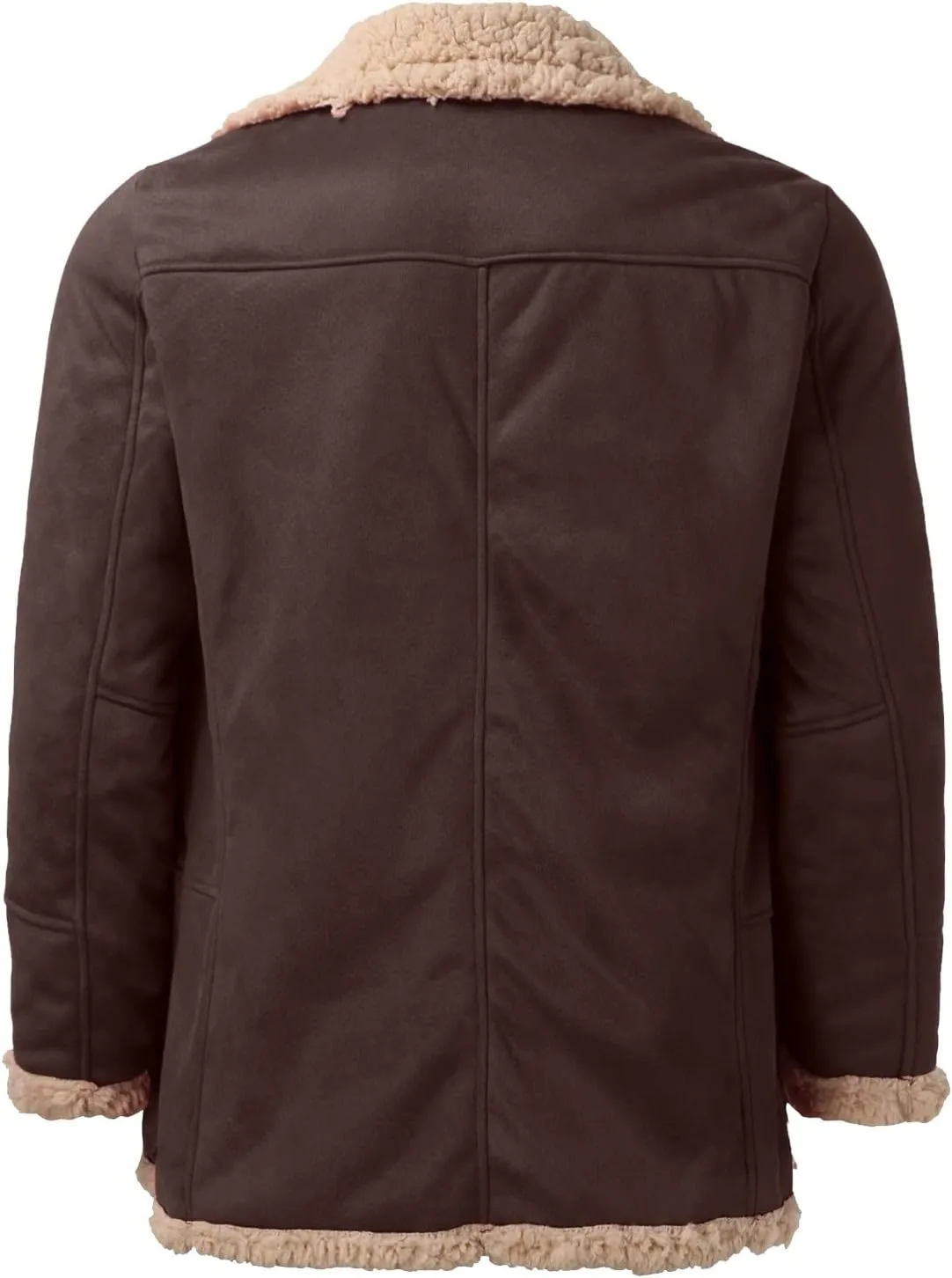 LCMTWX Men's Winter Thickened Warm Coats Solid Color Lapel Long Sleeve Coat Cardigan Plush Long Coat Mens Winter Coats