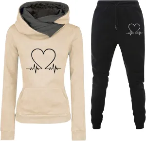 LCMTWX Oversized Fleece Joggers Sweatpants Winter Leisure Solid Color Hooded Sweater Pants with High Waisted Casual Sweat