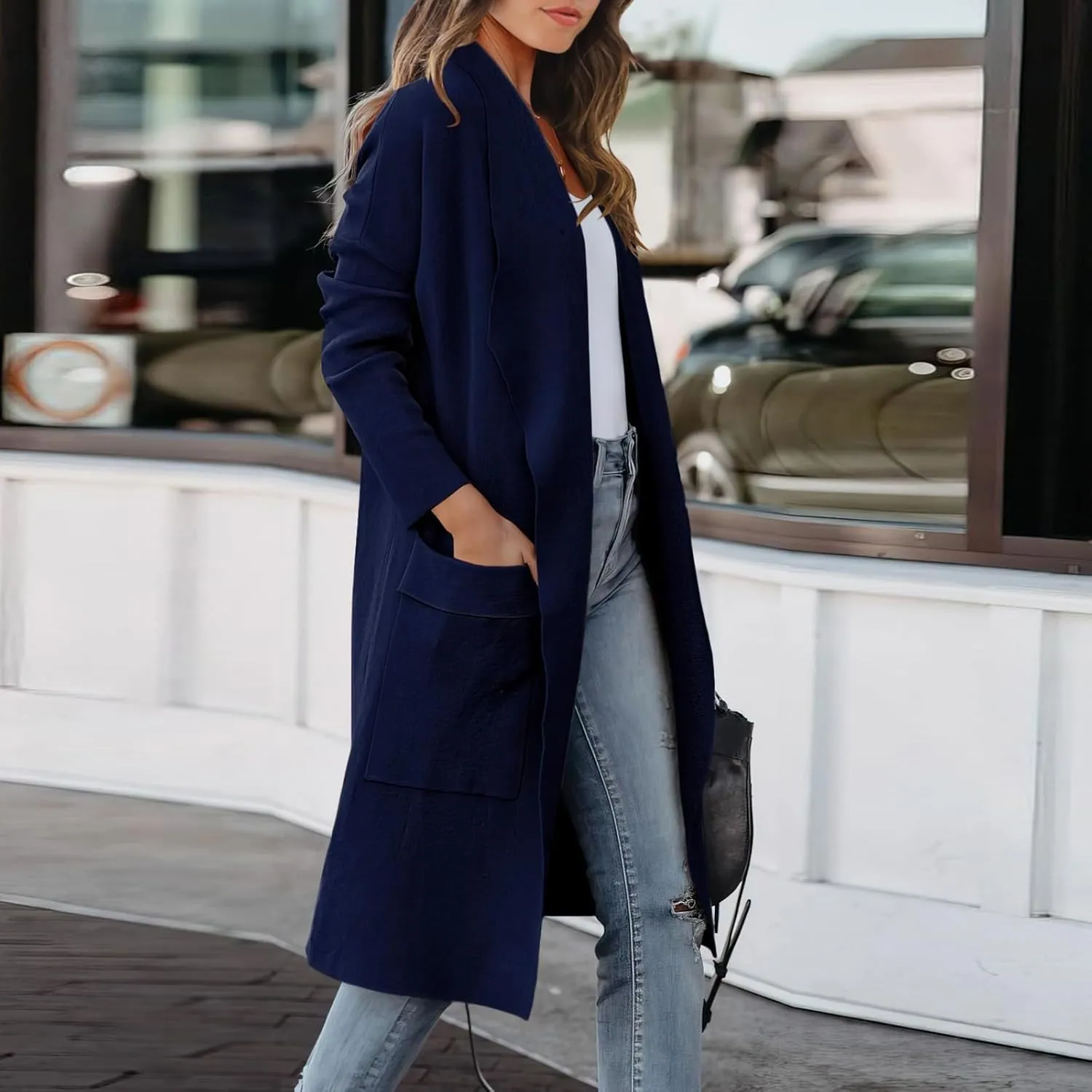 LCMTWX Winter Coat Women Long Suit Collar Printed Pocket Jacket Womens Winter Coats Trench Coat Women Coats for Women