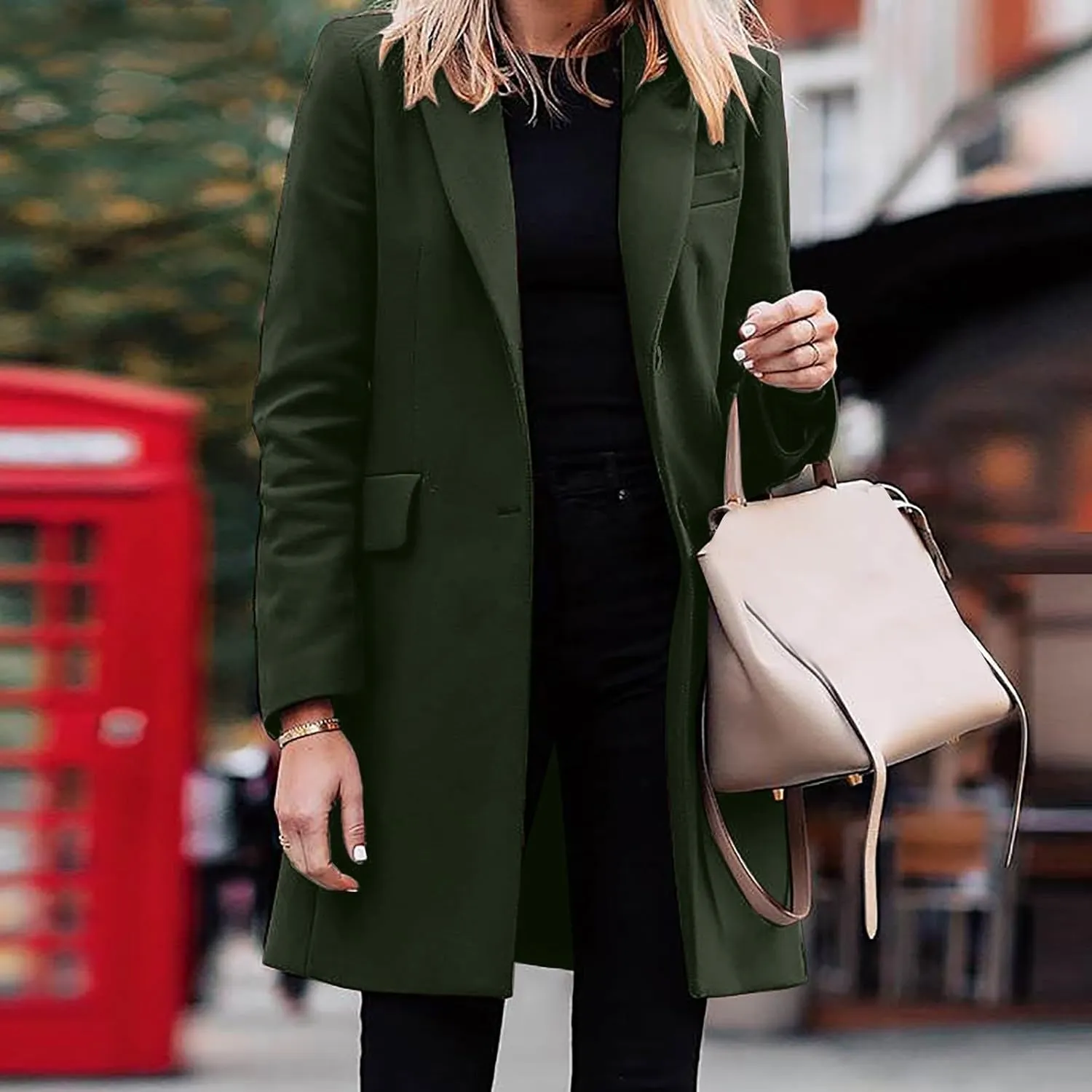 LCMTWX Winter Coats for Women Winter Office Sleeveless Button Woolen Jacket Coat Long Coats for Women Dressy Winter Coat