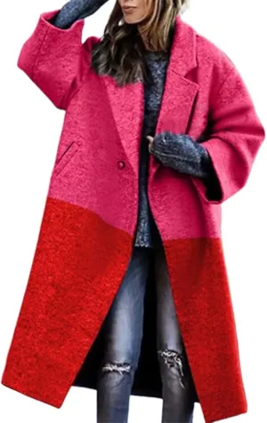 LCMTWX Winter Coats for Women Winter Office Sleeveless Button Woolen Jacket Coat Long Coats for Women Dressy Winter Coat