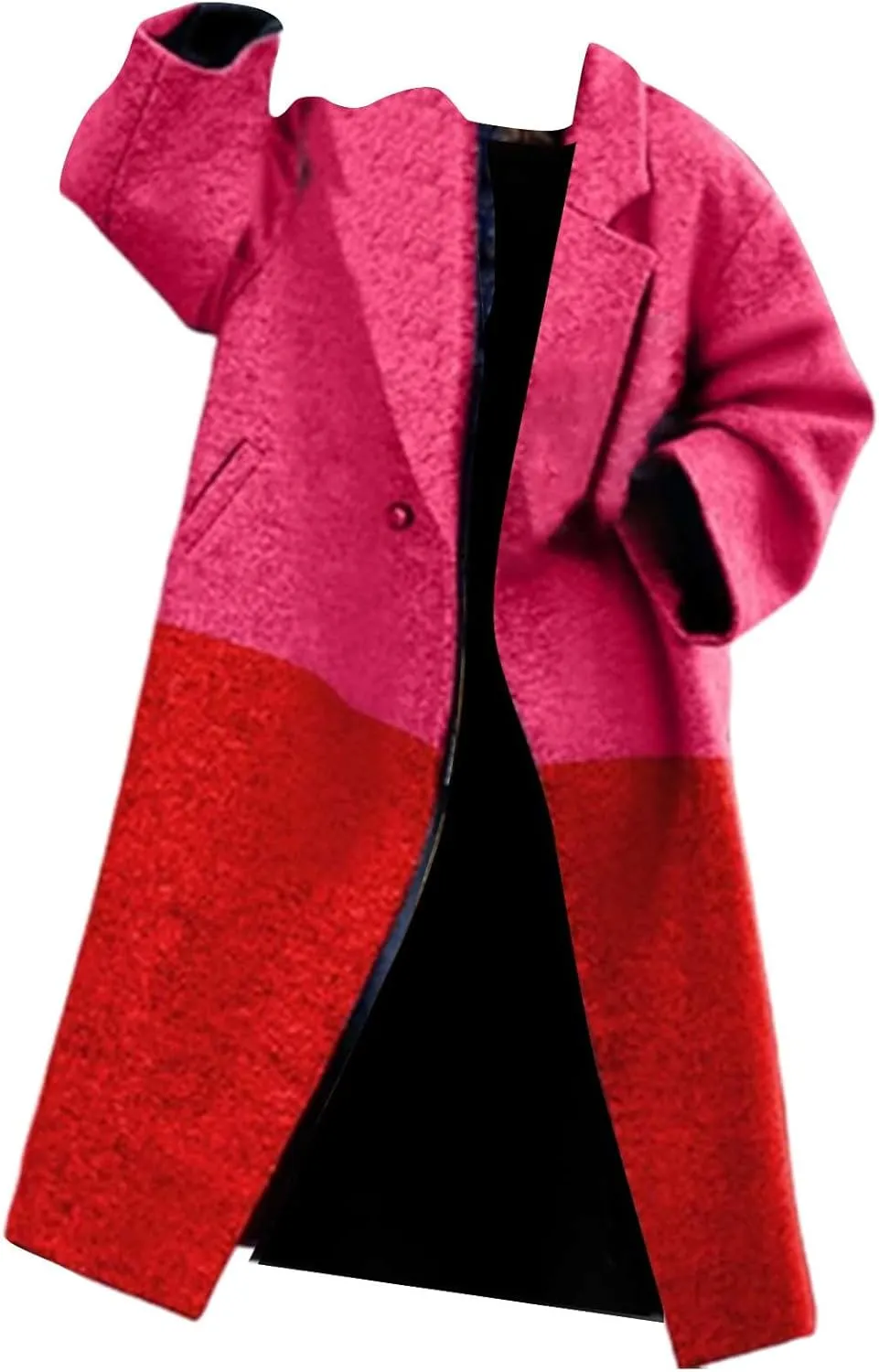 LCMTWX Winter Coats for Women Winter Office Sleeveless Button Woolen Jacket Coat Long Coats for Women Dressy Winter Coat