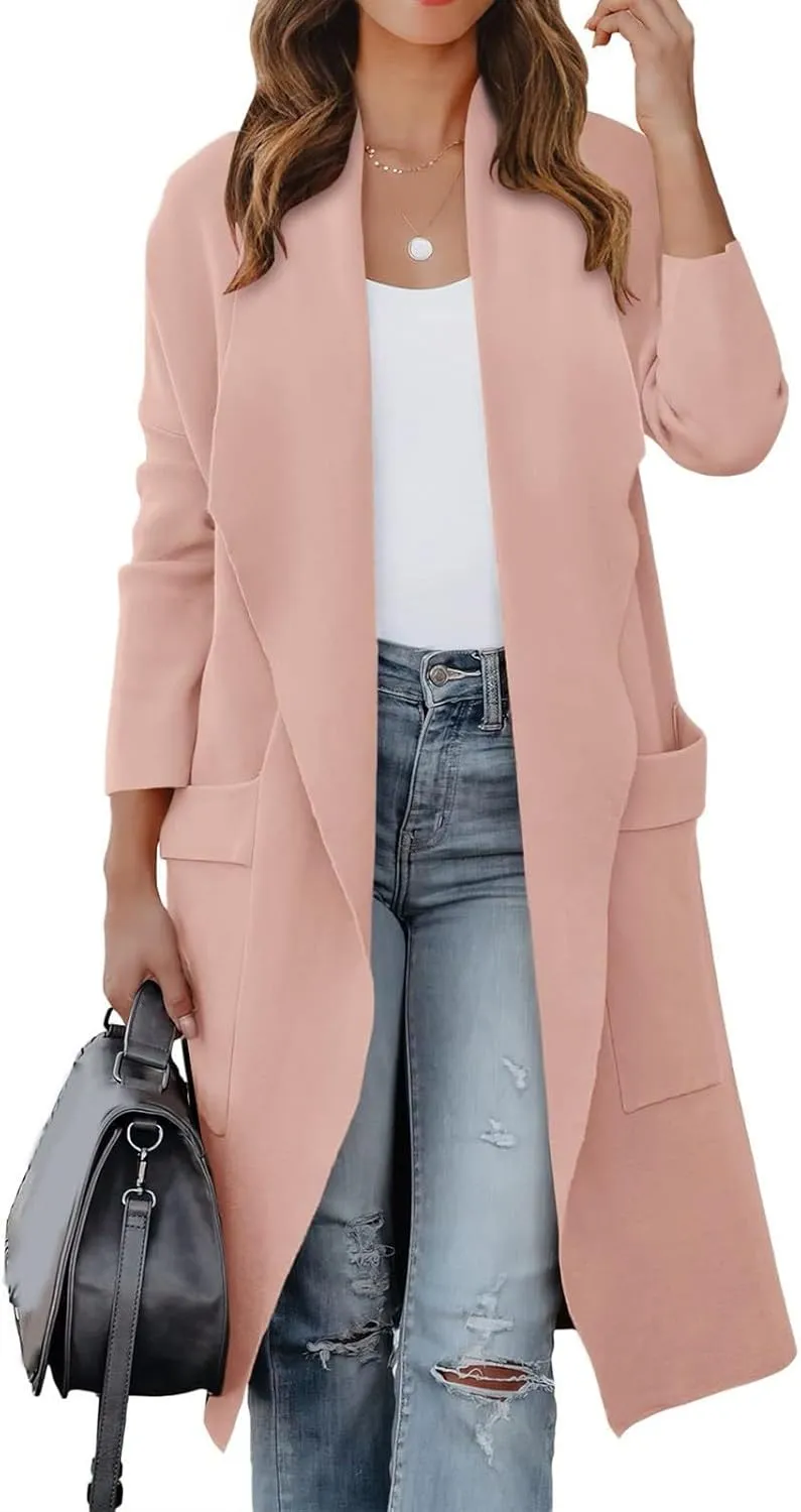 LCMTWX Women's 2023 Fashion Winter Coat Womens Elegant Windbreaker Wild Winter Women's Coat Trench Coats for Women Fall