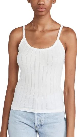 Leset Women's Pointelle Classic Tank Top