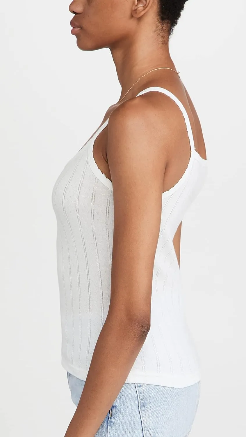Leset Women's Pointelle Classic Tank Top