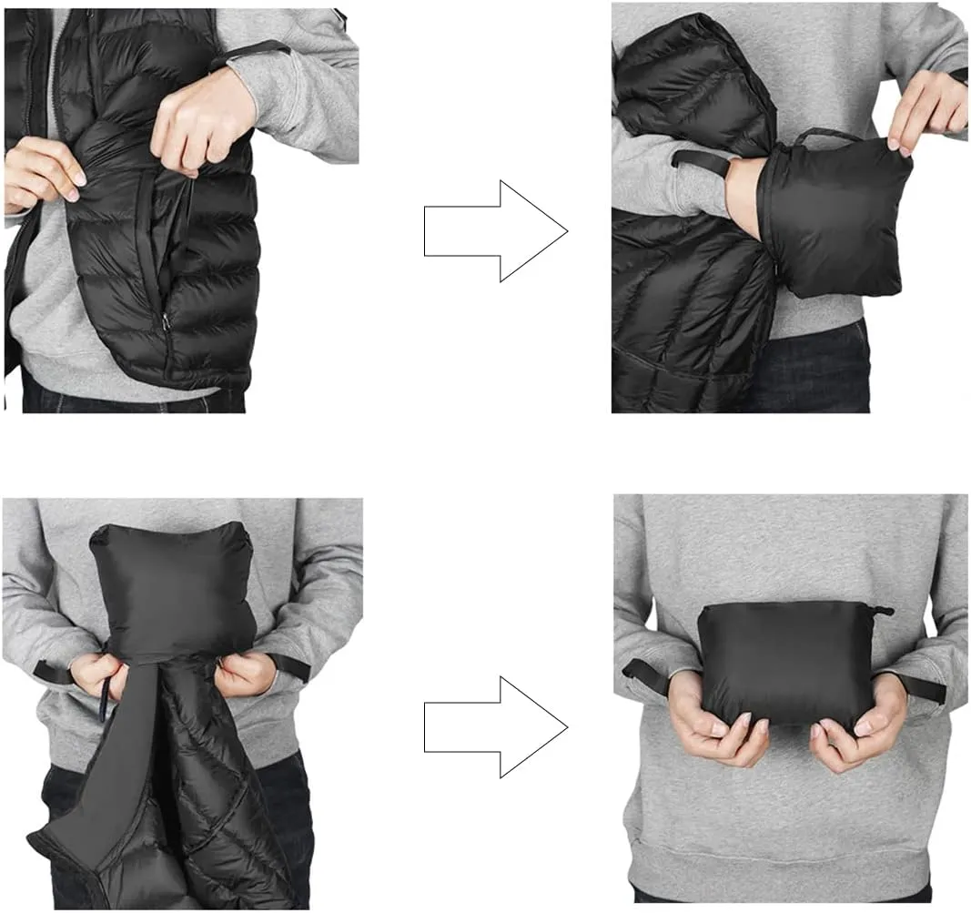 Lesmart Mens Down Vest Lightweight Packable Winter Outdoor Puffer Vest Jacket with Pockets