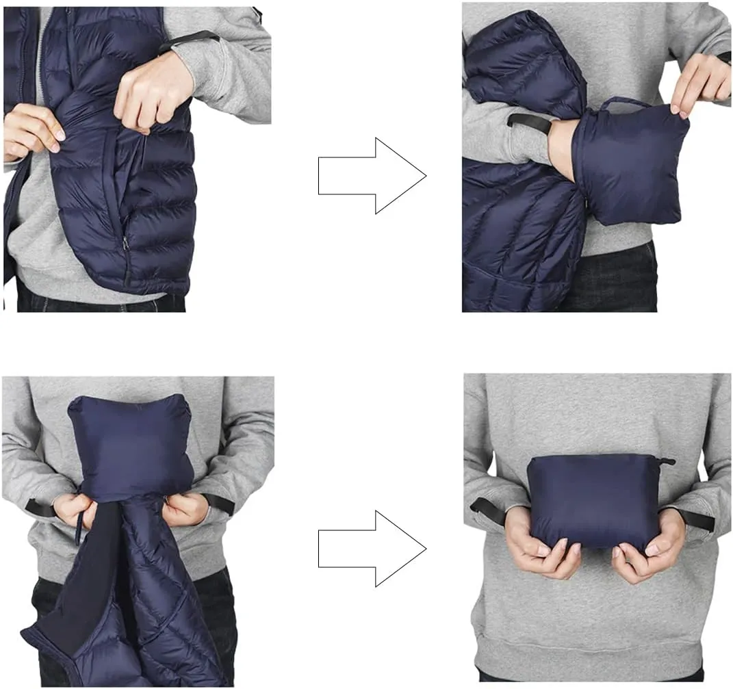 Lesmart Mens Down Vest Lightweight Packable Winter Outdoor Puffer Vest Jacket with Pockets