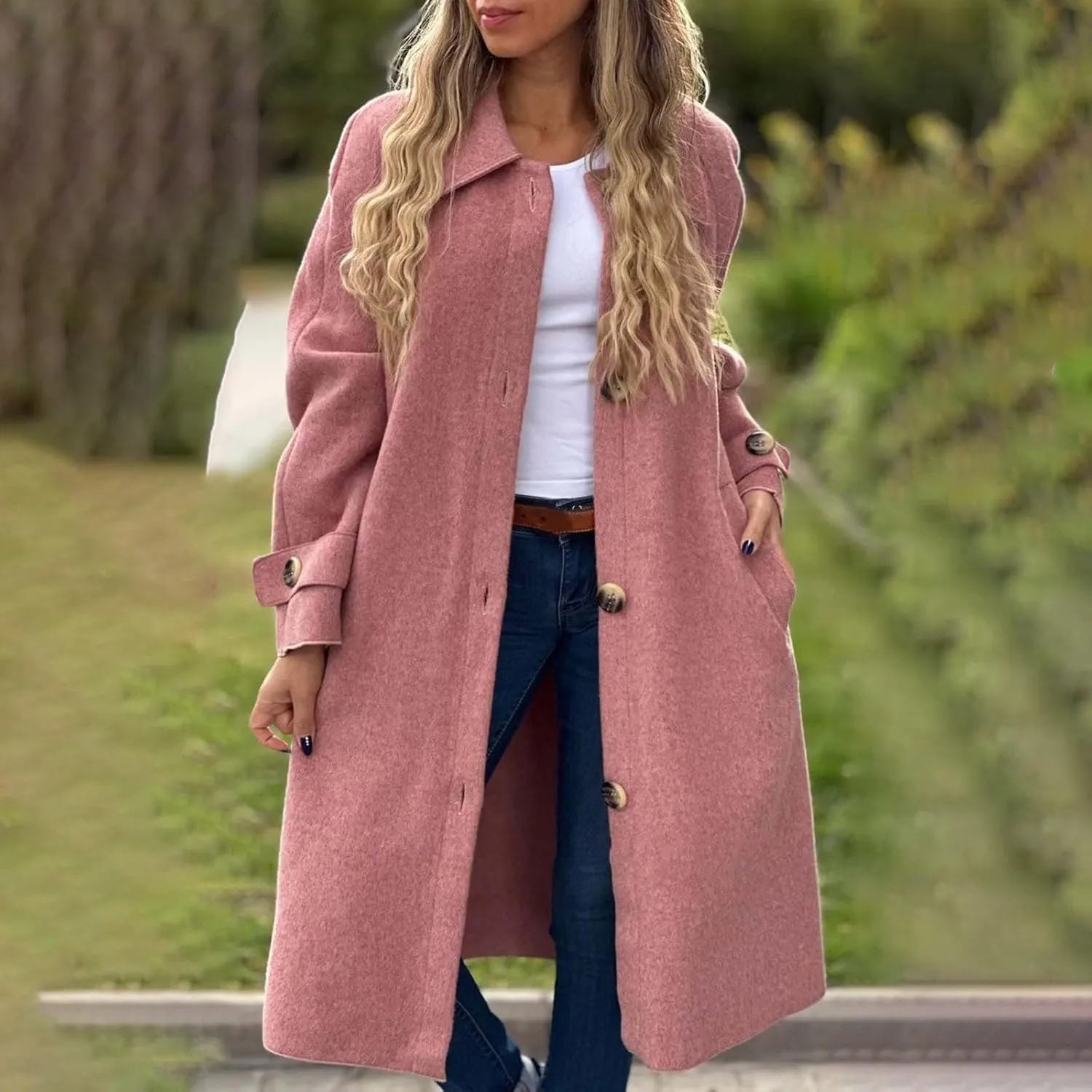 Lightweight Trench Coat Women Jacket Loose Fitting Warm Winter Outwear Fashion Lapel Jacket Coats Short Trench Coat