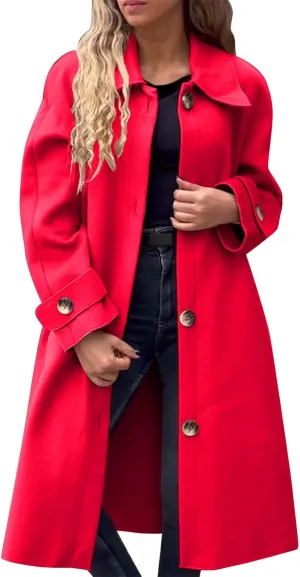 Lightweight Trench Coat Women Jacket Loose Fitting Warm Winter Outwear Fashion Lapel Jacket Coats Short Trench Coat
