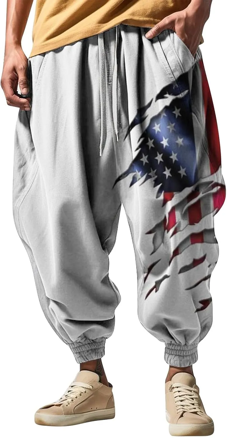 Long Sports Pants Print Fashion Street Feel Casual Sweatpants Mens Japanese Art Graphic Printed Casual Pants Hammer